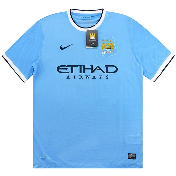 Camiseta Manchester City Primera Retro 2013 2014 Azul